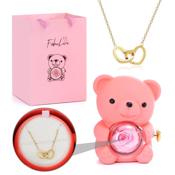 504.jpg Eternal Rose Bear - W/ Engraved Necklace