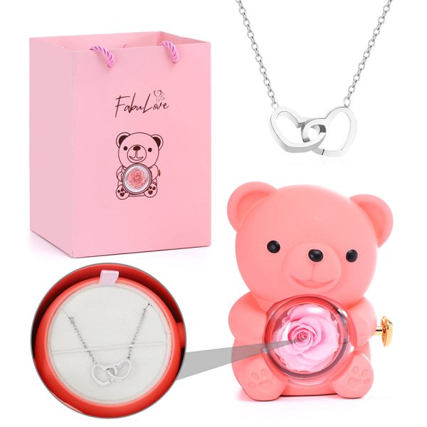 603.jpg Eternal Rose Bear - W/ Engraved Necklace