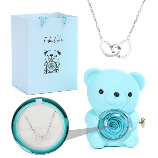 604.jpg Eternal Rose Bear - W/ Engraved Necklace