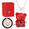 705.jpg Eternal Rose Bear - W/ Engraved Necklace