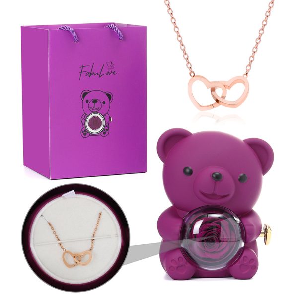 706.jpg Eternal Rose Bear - W/ Engraved Necklace