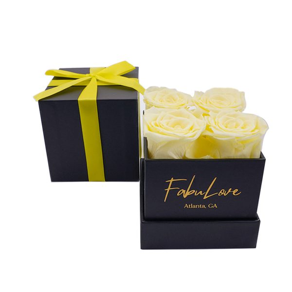 BlackboxYellowRose.jpg Eternal Rose Present Bouquet