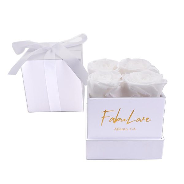 WhiteboxWhiterose.jpg Eternal Rose Present Bouquet