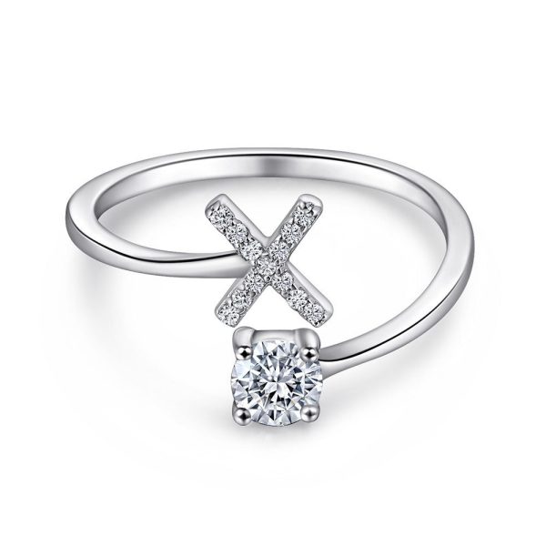X.jpg Initial Sterling Silver Ring