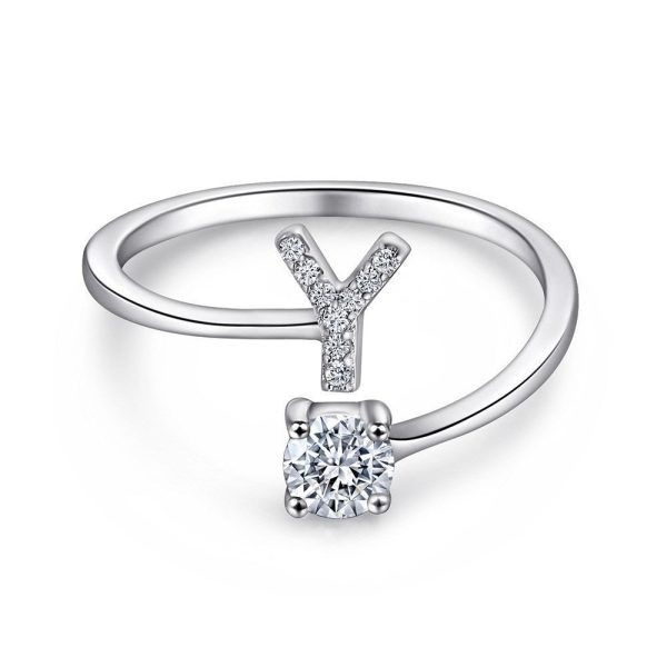 Y.jpg Initial Sterling Silver Ring