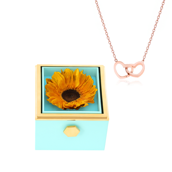 bluesunflower_rosegold.png Eternal Sunflower Box - W/ Engraved Necklace