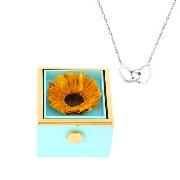 bluesunflower_silver.png Eternal Sunflower Box - W/ Engraved Necklace