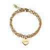 gold-1.jpg Personalized Heart Engraved Bracelet - With 1-5 Charms