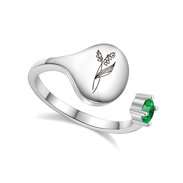 may-silver_5ce800e9-18b1-4e05-8ea9-0aedddb4d92b.jpg Birth Month Flower and Birthstone Ring