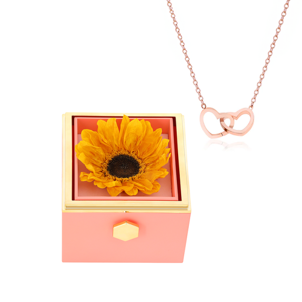 pinksunflower_rosegold.png Eternal Sunflower Box - W/ Engraved Necklace