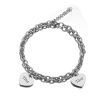 silver-2.jpg Personalized Heart Engraved Bracelet - With 1-5 Charms