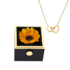 sunflowerblack.png Eternal Sunflower Box - W/ Engraved Necklace
